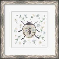 Framed 'Folk Beetle I Neutral' border=