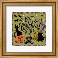 Framed 'Halloween Expressions IV' border=