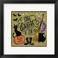 Framed 'Halloween Expressions IV' border=