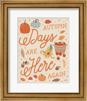 Framed 'Harvest Wishes VI' border=