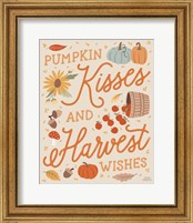 Framed 'Harvest Wishes III' border=