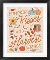 Framed 'Harvest Wishes III' border=