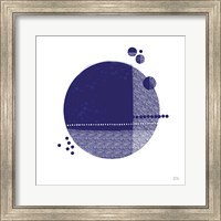 Framed 'Tribeca II Indigo' border=