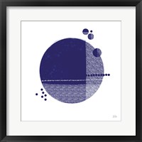 Framed 'Tribeca II Indigo' border=