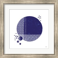 Framed 'Tribeca I Indigo' border=