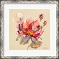 Framed 'Blooming Peony I' border=