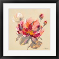 Framed 'Blooming Peony I' border=