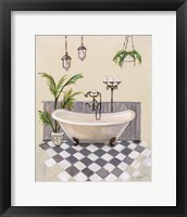 Gray Cottage Bathroom I Framed Print