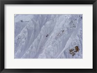 Framed Climbing Nevado Alpamayo Mountain in Peru