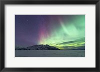 Framed Northern Lights Over Kluane Lake, Yukon, Canada