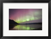 Framed Northern Lights Over Kluane Lake, Yukon, Canada