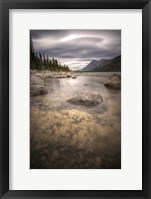 Framed Kusawa Lake, Yukon, Canada