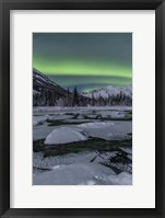 Framed Northern Lights, Annie Lake, Yukon, Canada