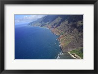 Framed Aerial View Of Na Pali Coast