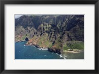 Framed Aerial View Of Na Pali Coast, Kauai