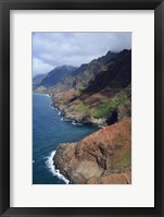 Framed Aerial View Of Na Pali Coast, Kauai, Hawaii