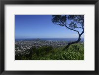 Framed View from Tantalus Lookout Overlooking Honolulu, Oahu, Hawaii