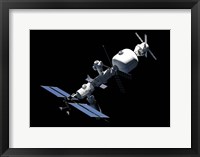 Framed Lunar Gateway Space Station Concept, Complete View