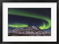 Framed Northern Lights Over Stamsund Fjord, Norway