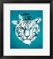 Framed White Tiger