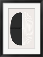 Framed Black and White Oval