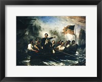 Framed Oliver Hazard Perry and Crew during The Battle of Lake Erie