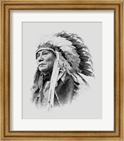 Framed Chief Hollow Horn Bear, a Brule Lakota leader during the Indian Wars