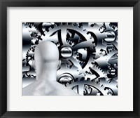 Framed Man Before Gears