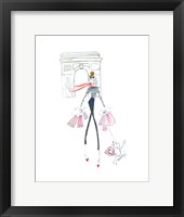 Paris Shopping Framed Print