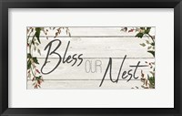 Framed Bless Our Nest Panel