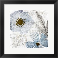 Framed Soft Floral Blue 2