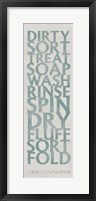 Framed Laundry List Blue