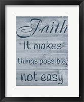 Framed Faithful Possibilities