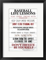 Framed Baseball Life