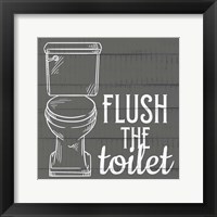 Flush the Toilet Framed Print