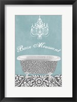 Teal Bath Belle 1 Framed Print