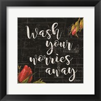 Framed Wash Worries Rose