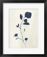 Framed Simple Nature III Indigo Cream