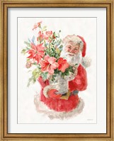 Framed Floral Santa