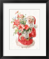 Framed Floral Santa