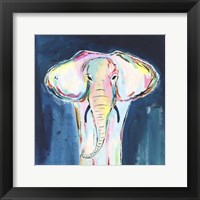 Tie Dye Elephant Framed Print