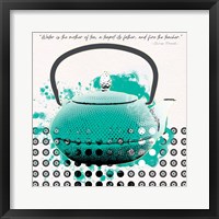 Teal Tea 2 Framed Print