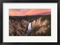 Framed Lower Falls of the Yellowstone River I