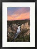 Framed Lower Falls of the Yellowstone River II