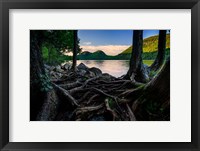 Framed Jordan Pond Through The Trees