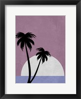 Framed Sunset and Beach Palm Trees