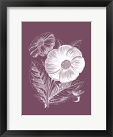 Framed Single Dahlias Purple Flower