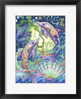 Framed Leaping Dolphins