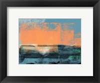 Framed Abstract Blue and Orange I