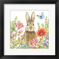 Garden Bunnies III Framed Print